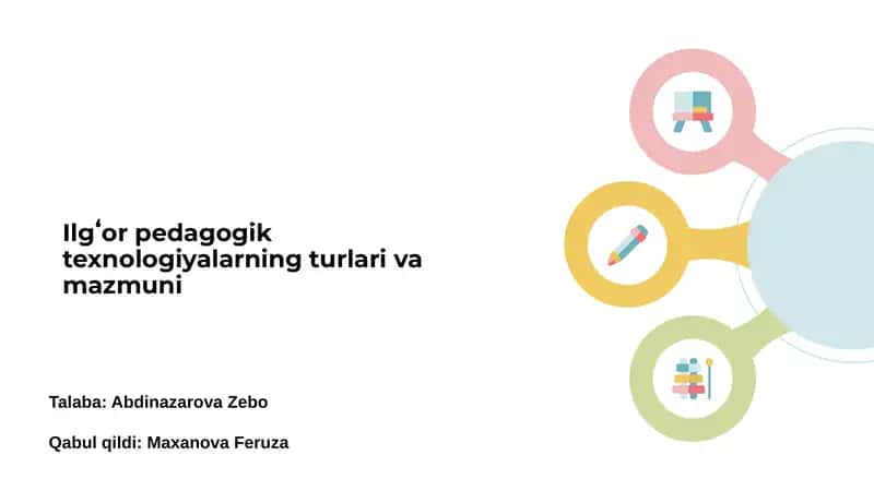 Ilgʻor Pedagogik Texnologiyalar 1