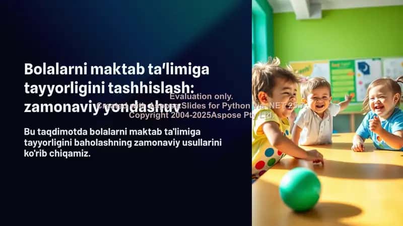 Bolalarni maktab ta'limiga tayyorligini tashhislash: zamonaviy yondashuv 1