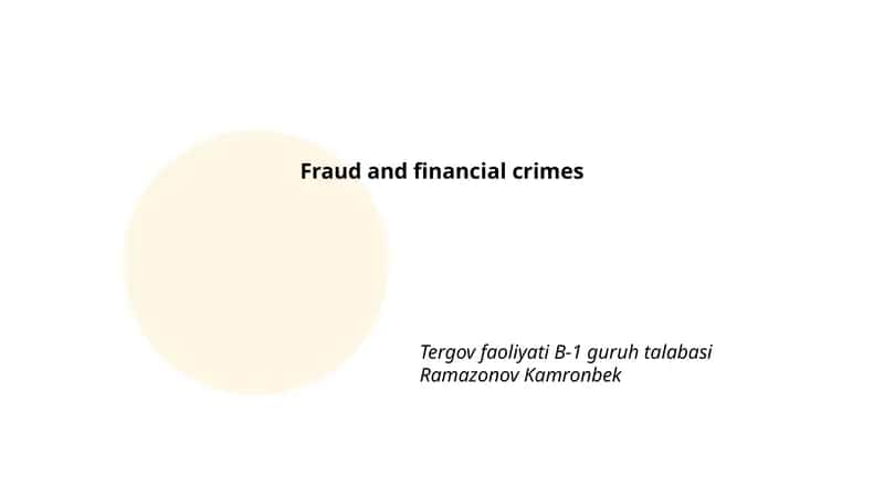 Tergov faoliyati B-1 guruh talabasi Ramazonov Kamronbek 1