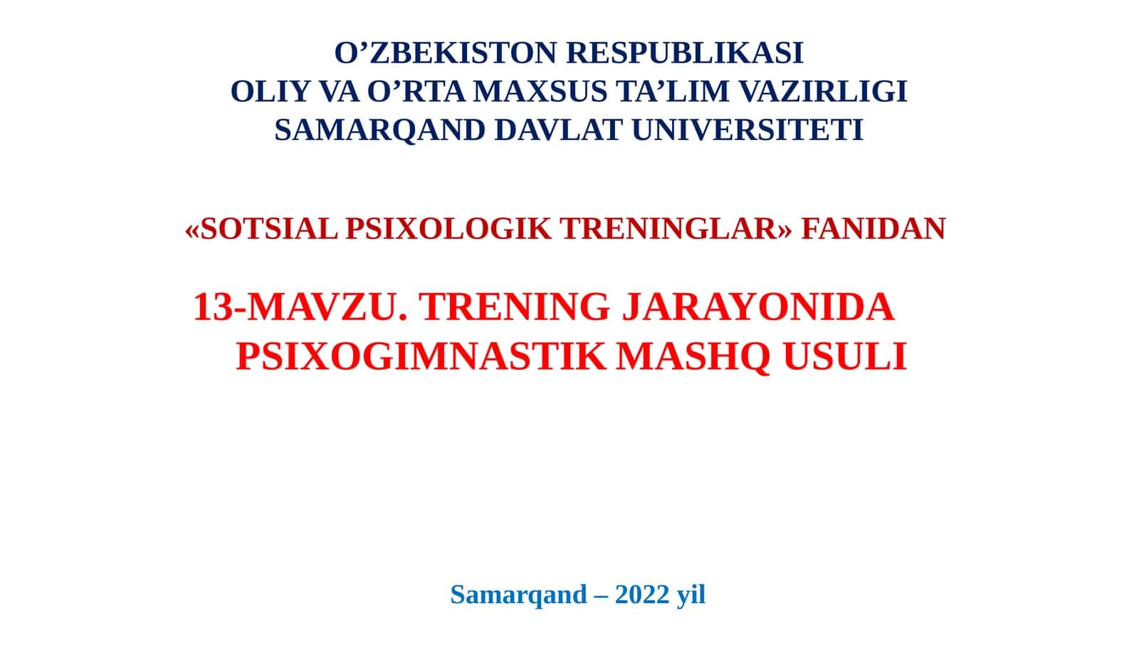 TRENINGJARAYONIDA PSIXOGIMNASTIK MASHQ USULI 1