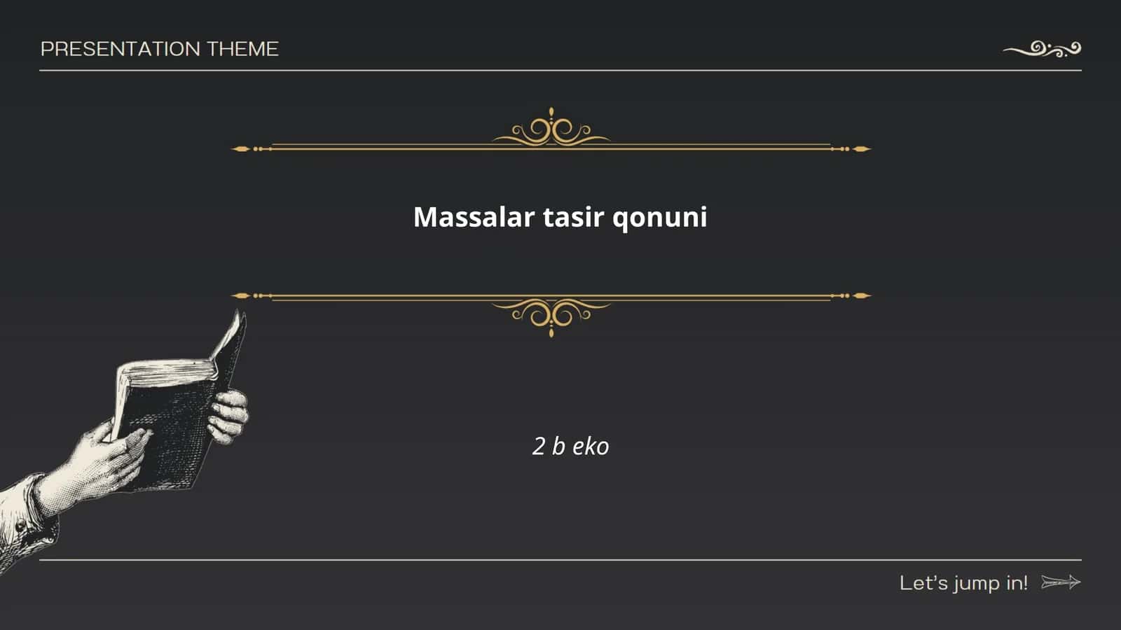 Massalar tasir qonuni 1