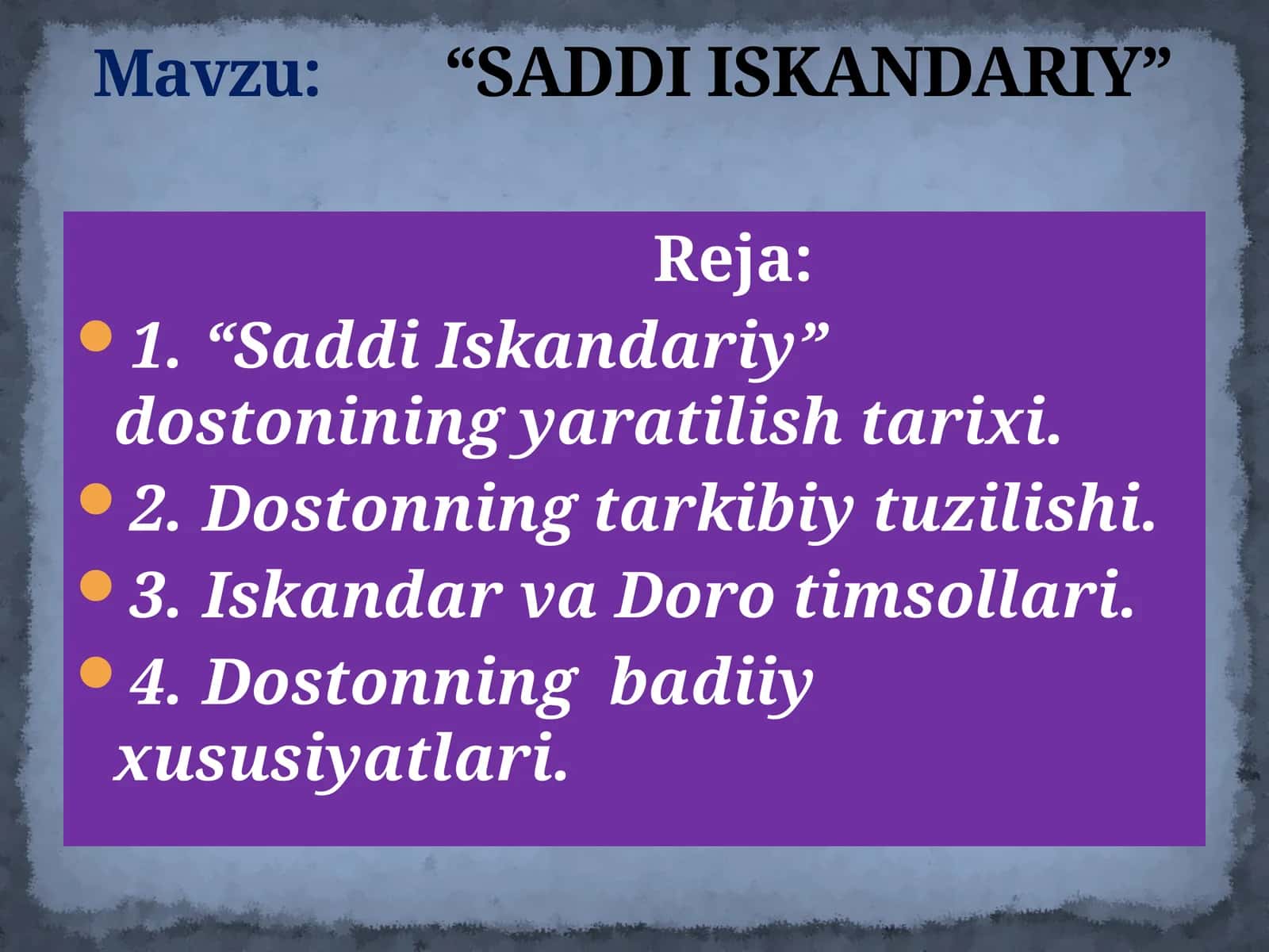 “SADDI ISKANDARIY” 1