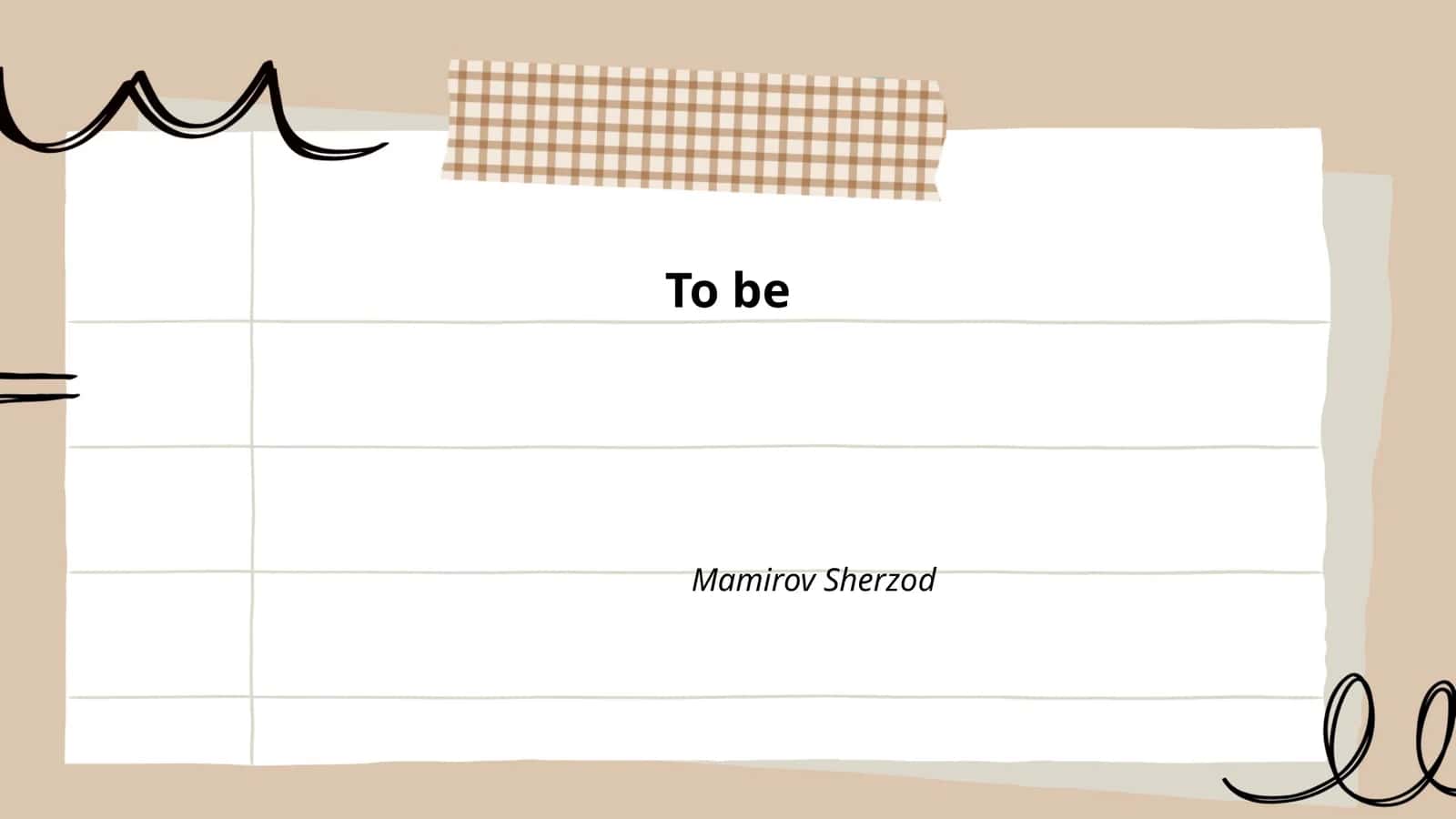 Present simple forms of to be (am / is / are) 1