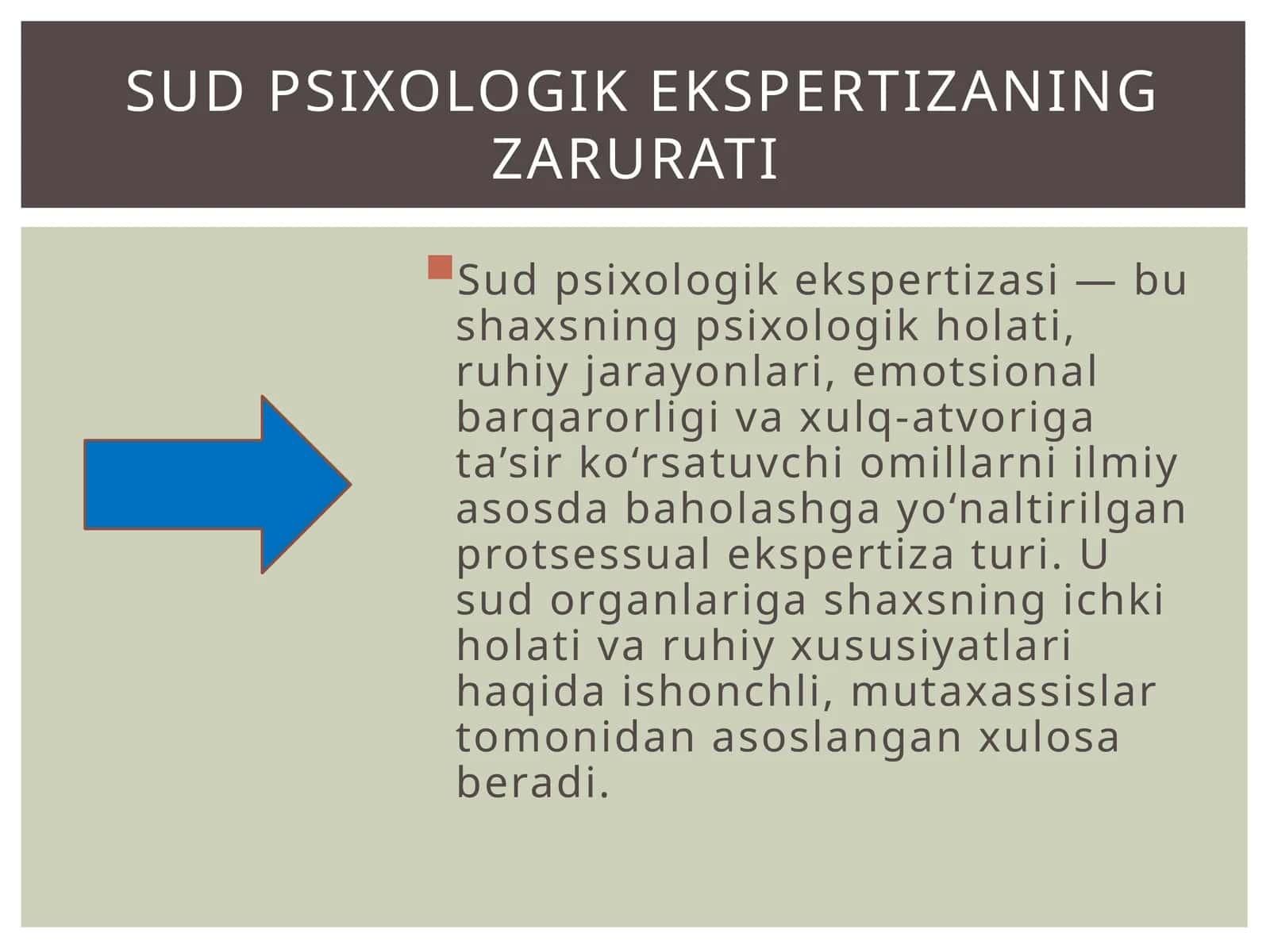 SUD PSIXOLOGIK EKSPERTIZANING ZARURATI 1