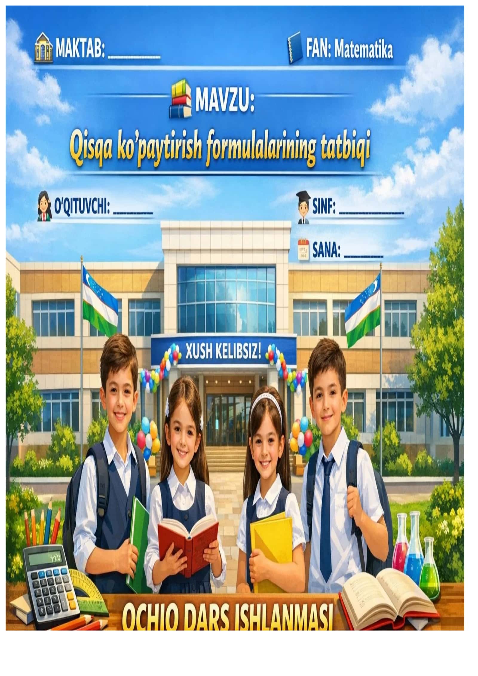 Qisqa koʻpaytirish formulalarining tatbiqi 1