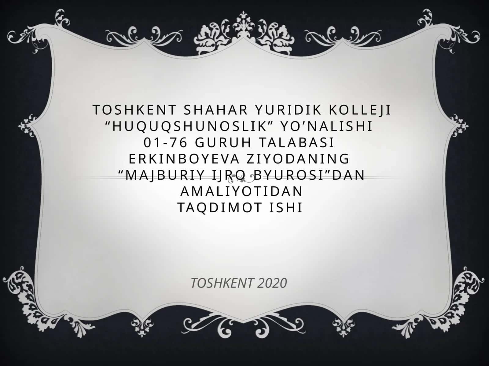 “MAJBURIY IJRO BYUROSI” DAN AMALIYOTIDAN TAQDIMOT ISHI 1