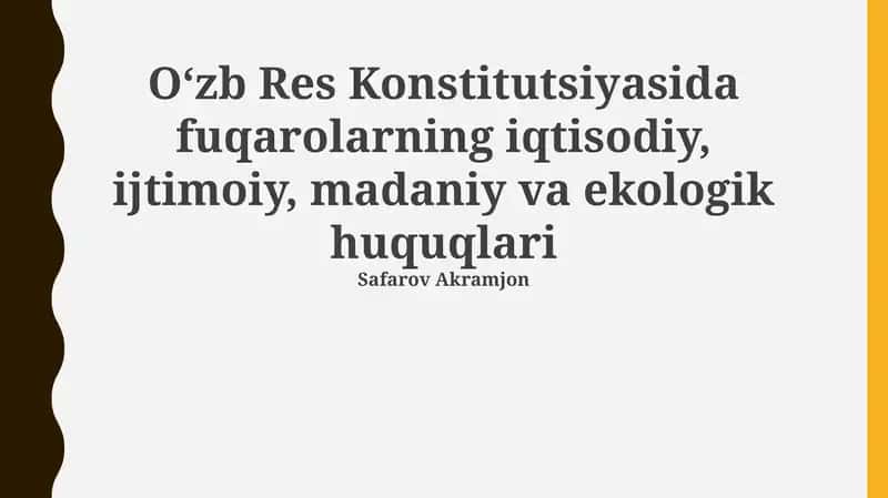 Ijtimoiy adolat va tenglik tamoyillari 1