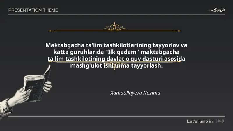 Ilk qadam maktabgacha ta'lim tashkilotining tayyorlov ishlanma 1