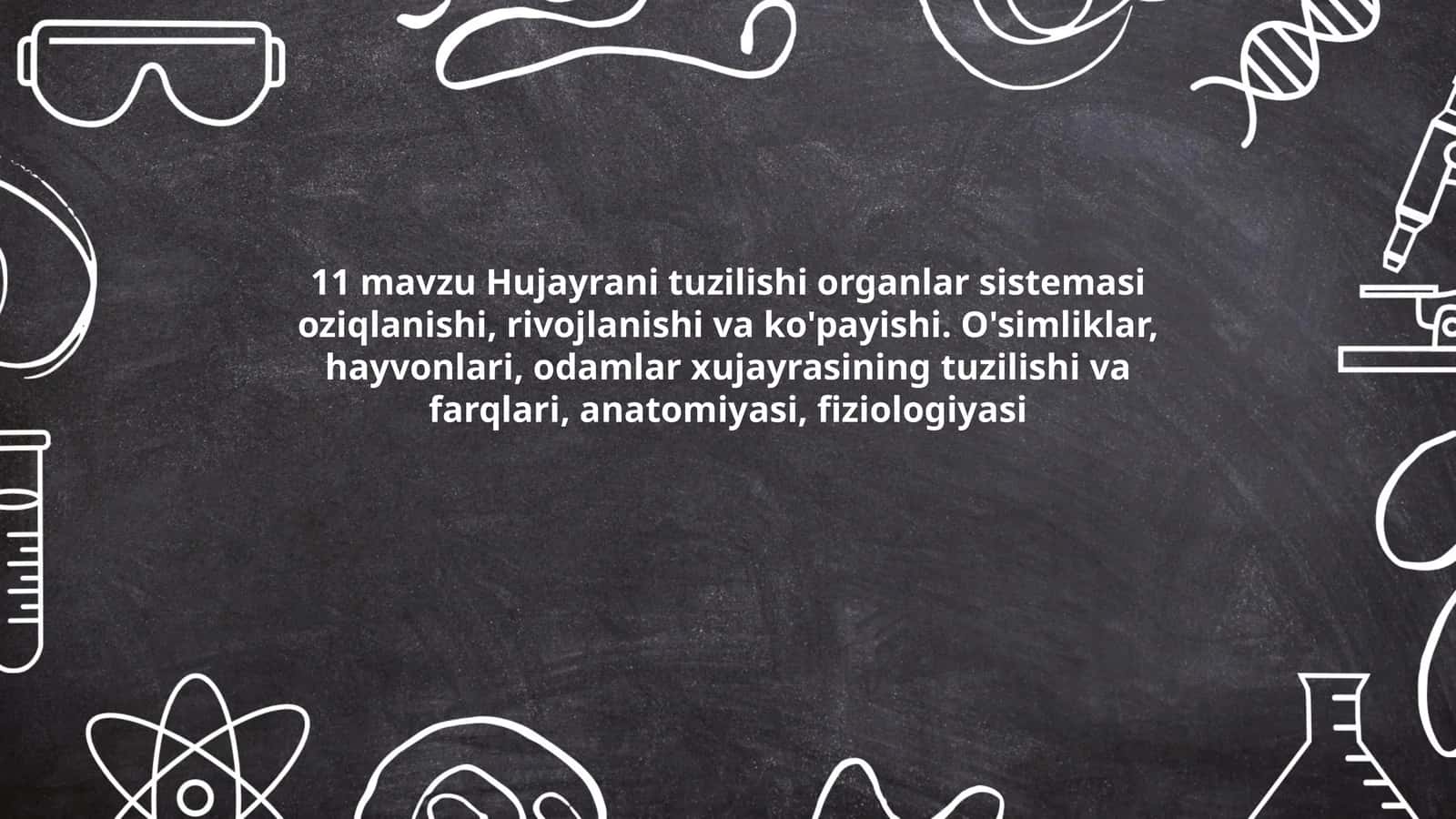 Hujayra tuzilishi va oziqlanishi 1