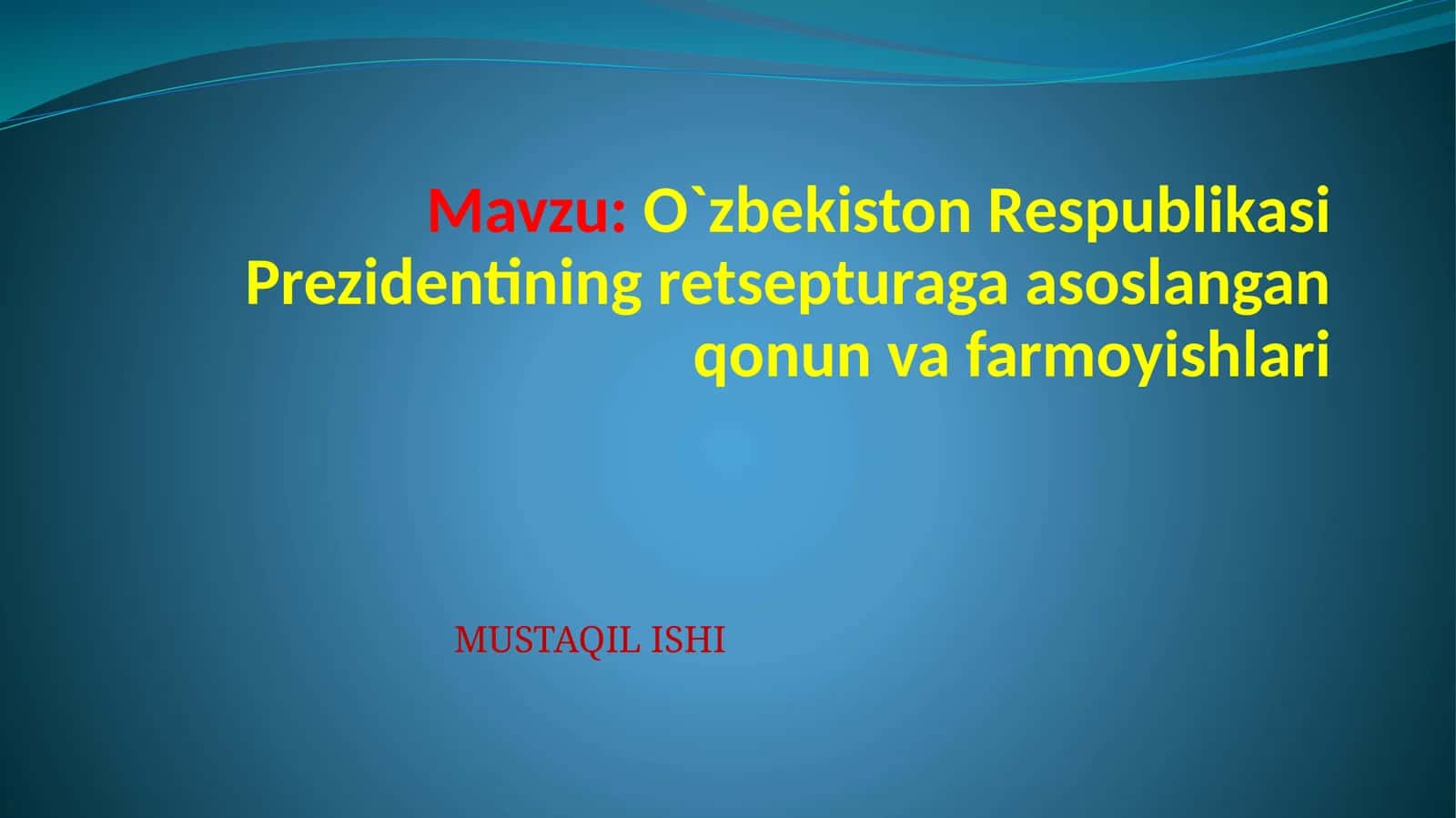 O`zbekiston Respublikasi Prezidentining retseptura asoslangan qonun va farmoyishlari 1