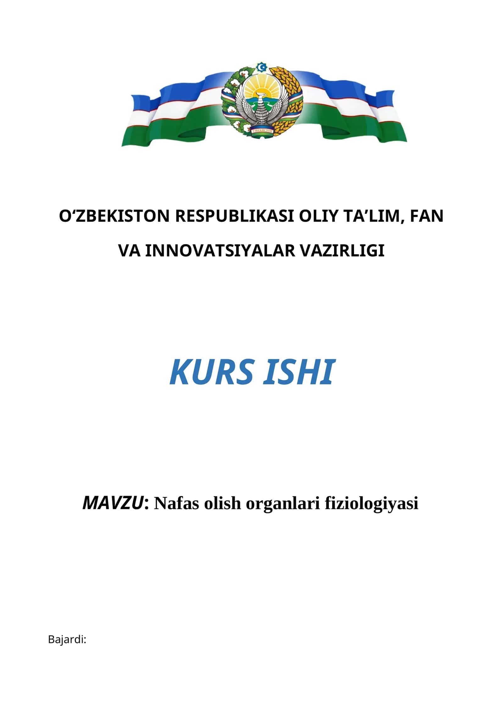 Nafas olish organlari fiziologiyasi 1