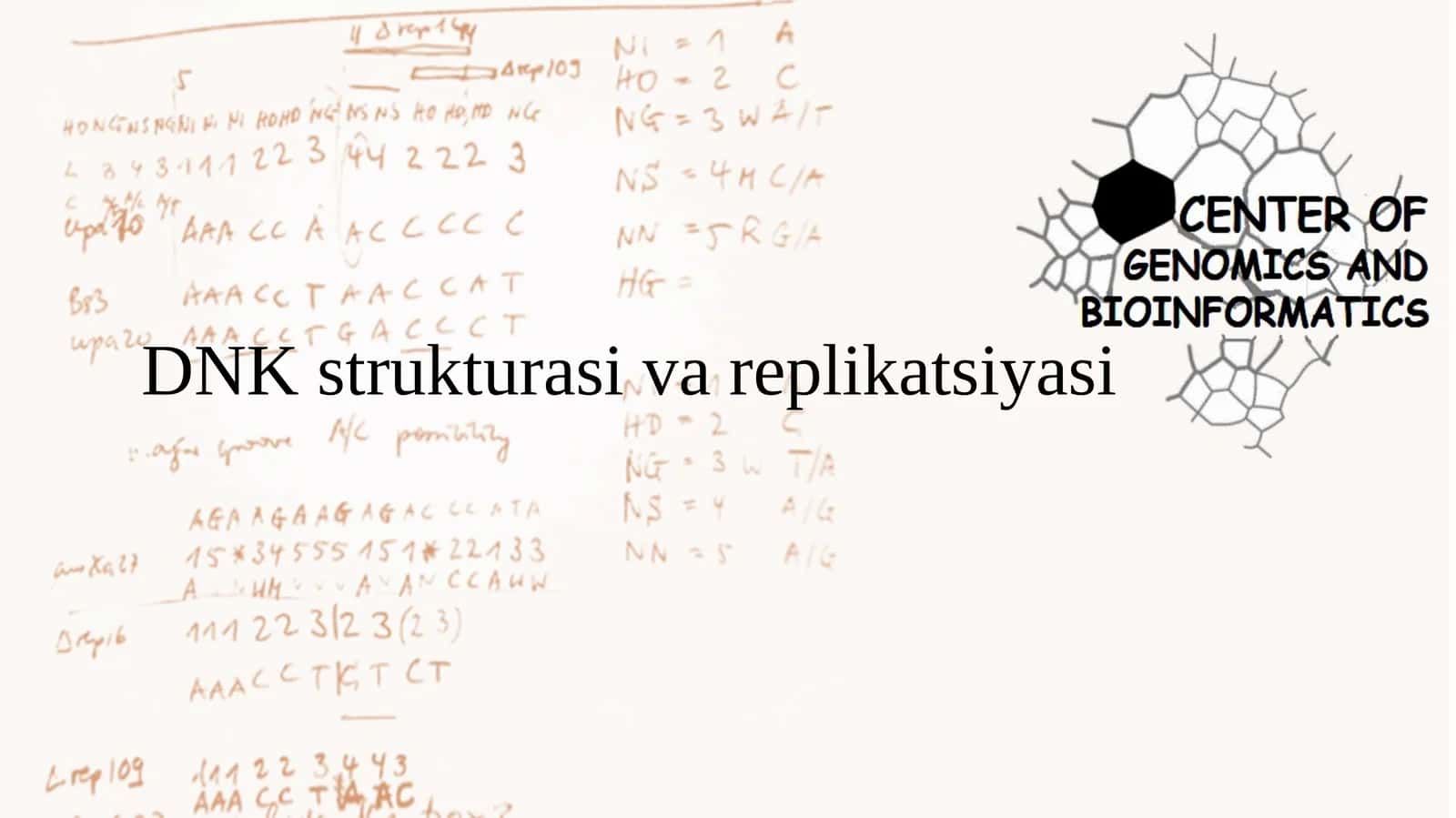 Dnk replikatsiyasi va rekonbinatsiyasini molekulyar mexanizmlari 1