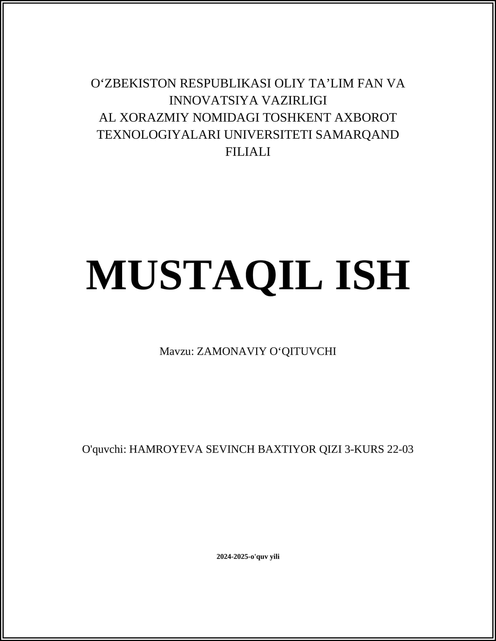 ZAMONAVIY O‘QITUVCHI 1