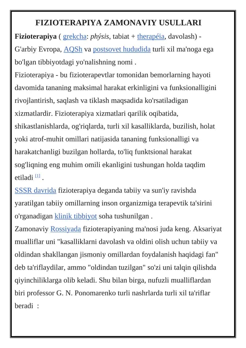 FIZIOTERAPIYA ZAMONAVIY USULLARI 1