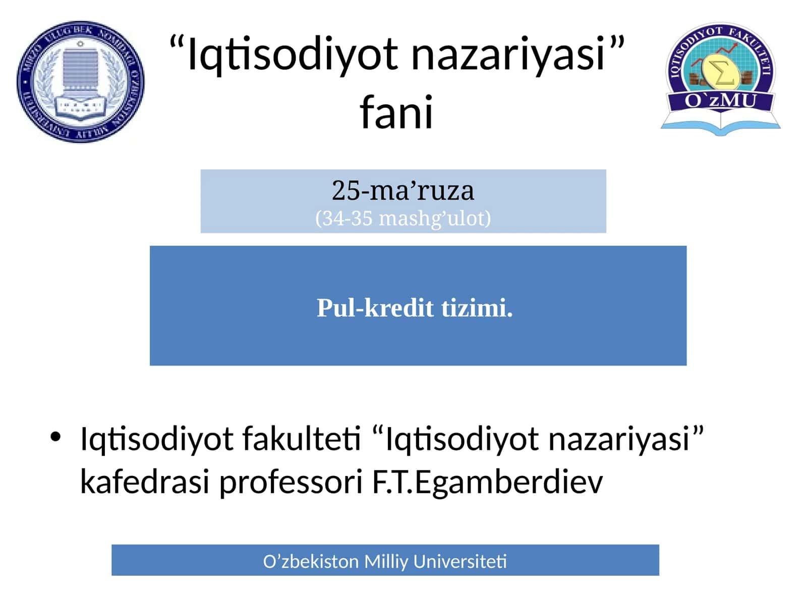 Iqtisodiyot nazariyasi 1