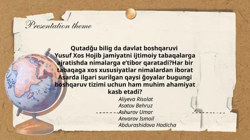 Qutadğu bilig da davlat boshqaruvi 1