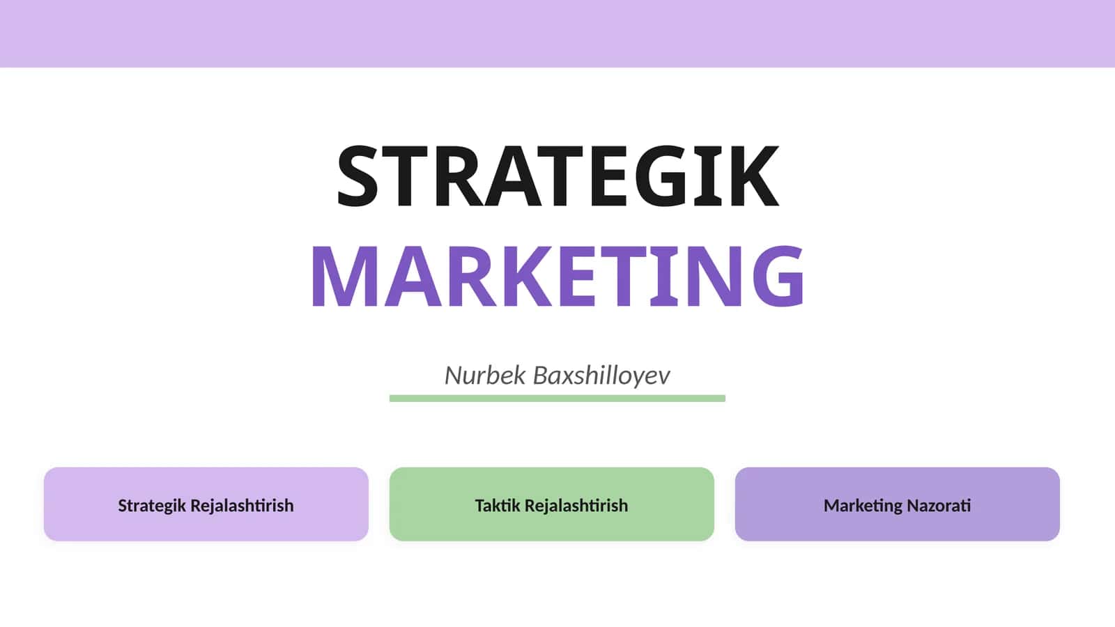 STRATEGIK MARKETING 1