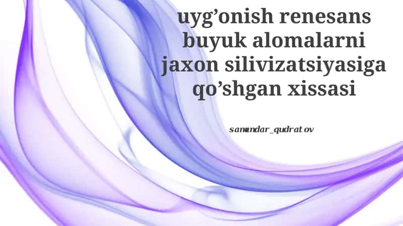 Uyg'onish renesansi 1