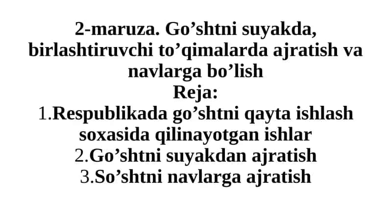 Go’shtni qayta ishlash 1