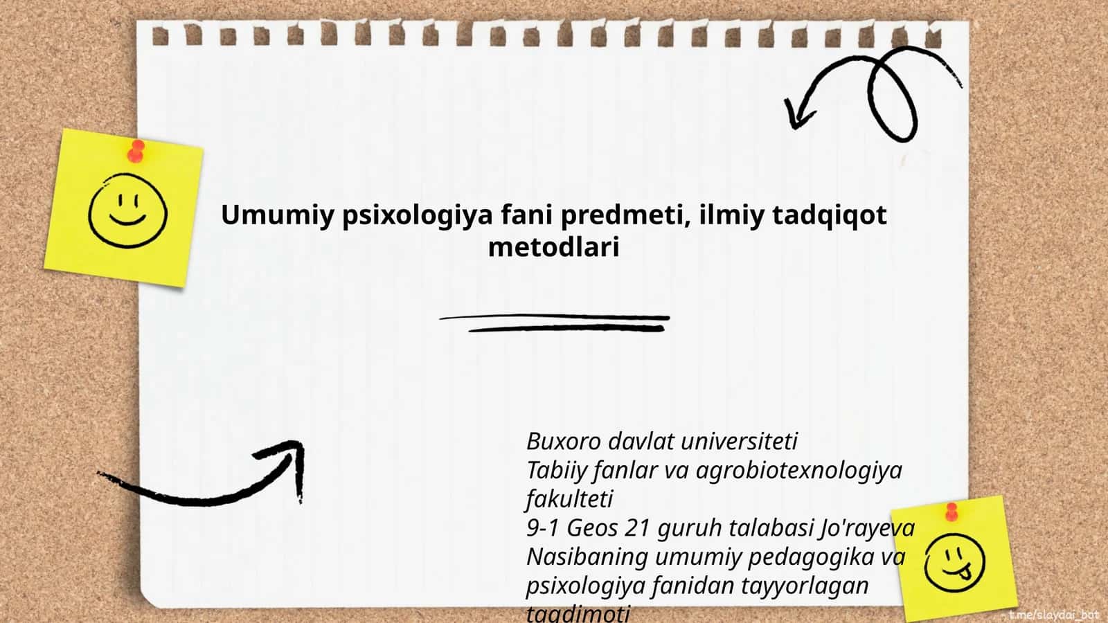 Umumiy psixologiya fani predmeti, ilmiy tadqiqot metodlari 1