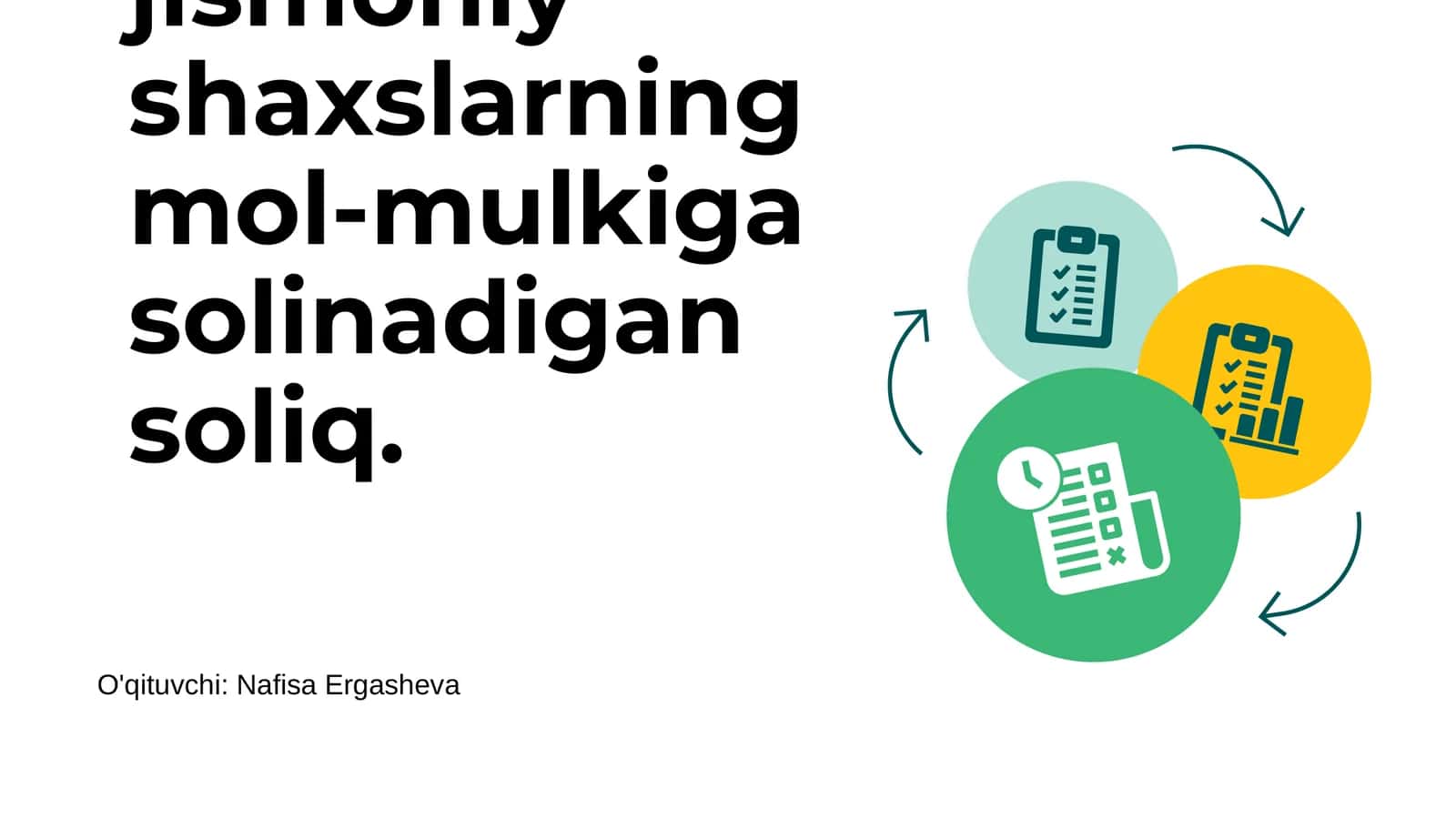 Yuridik va jismoniy shaxslarning mol-mulkiga solinadigan soliq 1