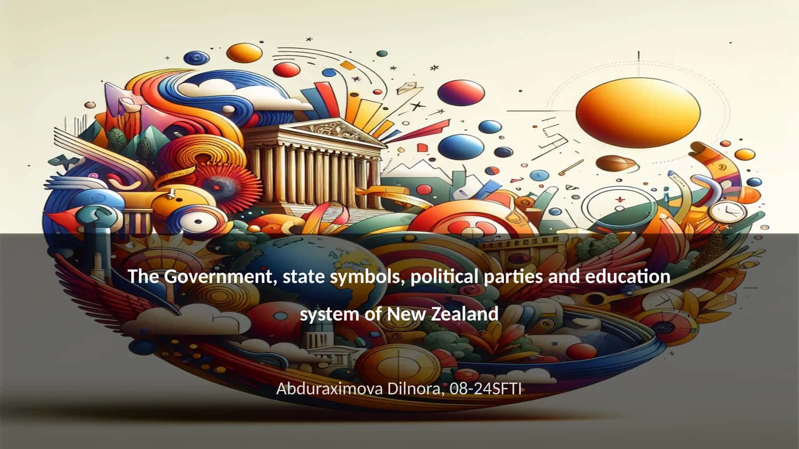 The Government, state symbols, political parties and education system of New Zealand 1
