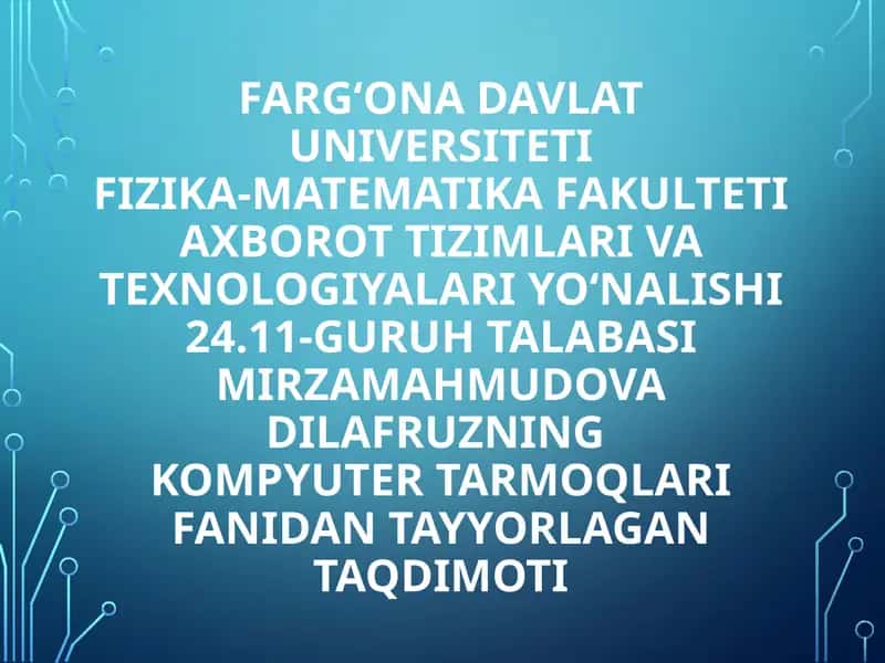 Internettarmog‘I va DNS xizmati 1