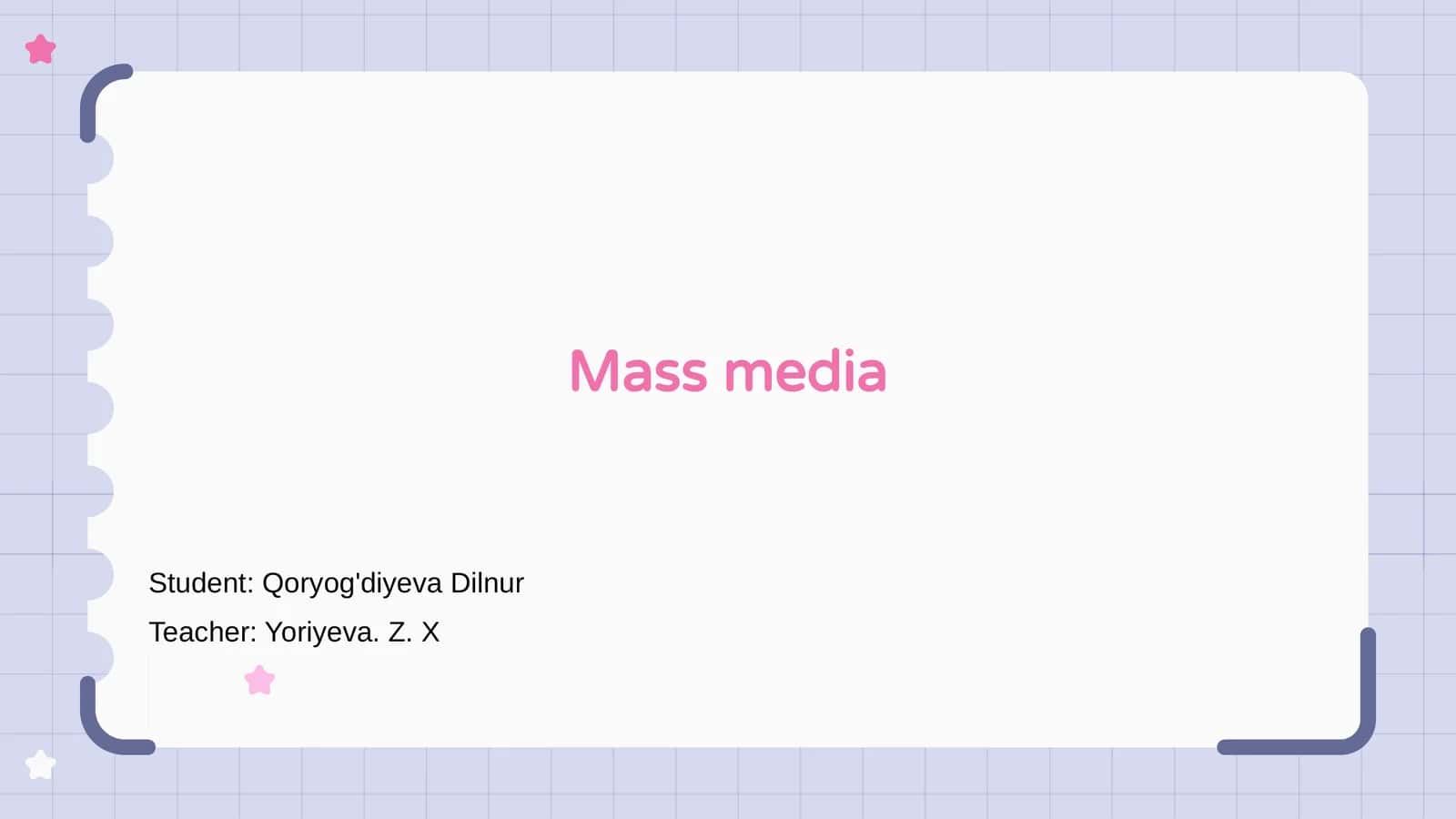 Mass media 1