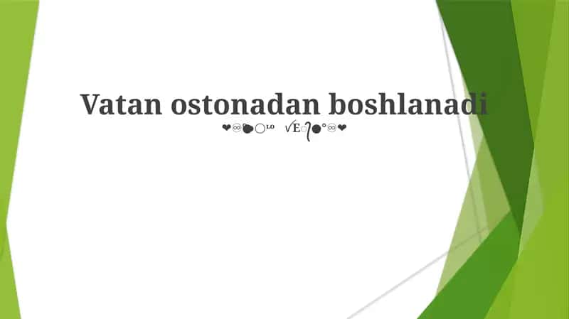 Vatan ostonadan boshlanadi 1