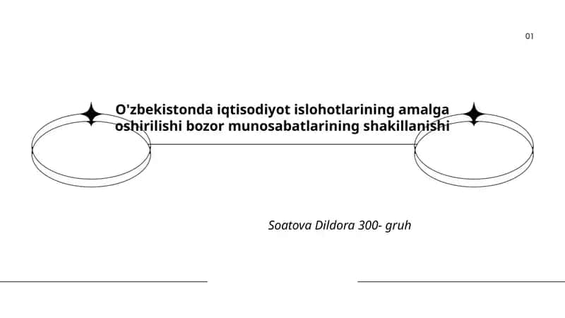 O'zbekistonda iqtisodiyot islohotlarining amalga oshirilishi bozor munosabatlarining shakillanishi 1