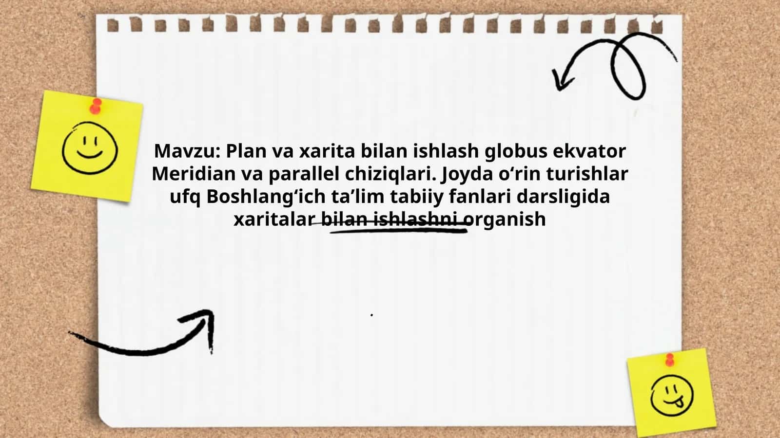 Plan va xarita bilan ishlash 1