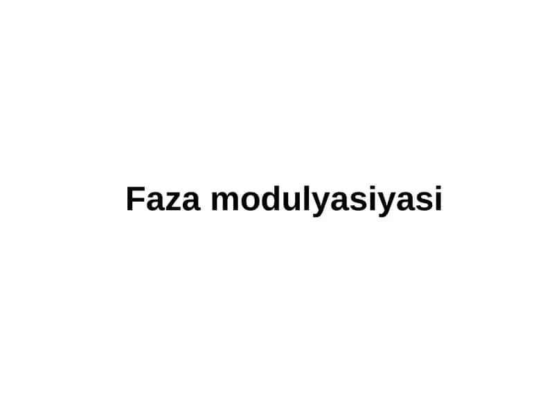 Faza modulyasiyasi 1