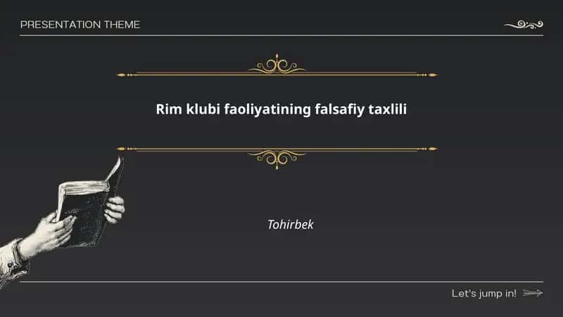 Rim klubi faoliyatining falsafiy taxlili 1