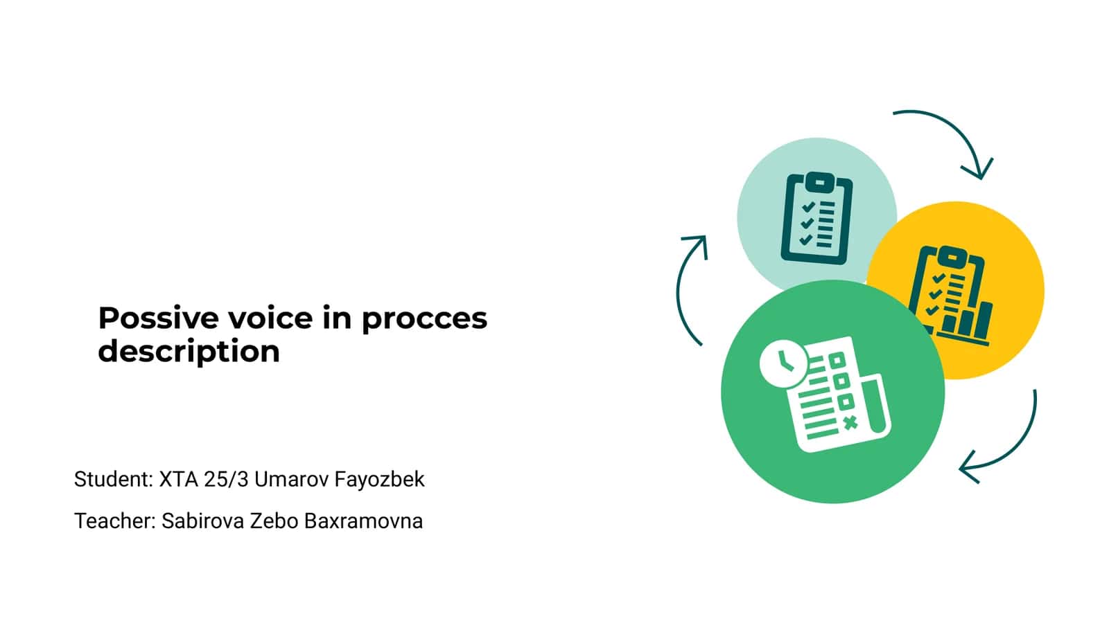 Passive Voice in Process Descriptions 1