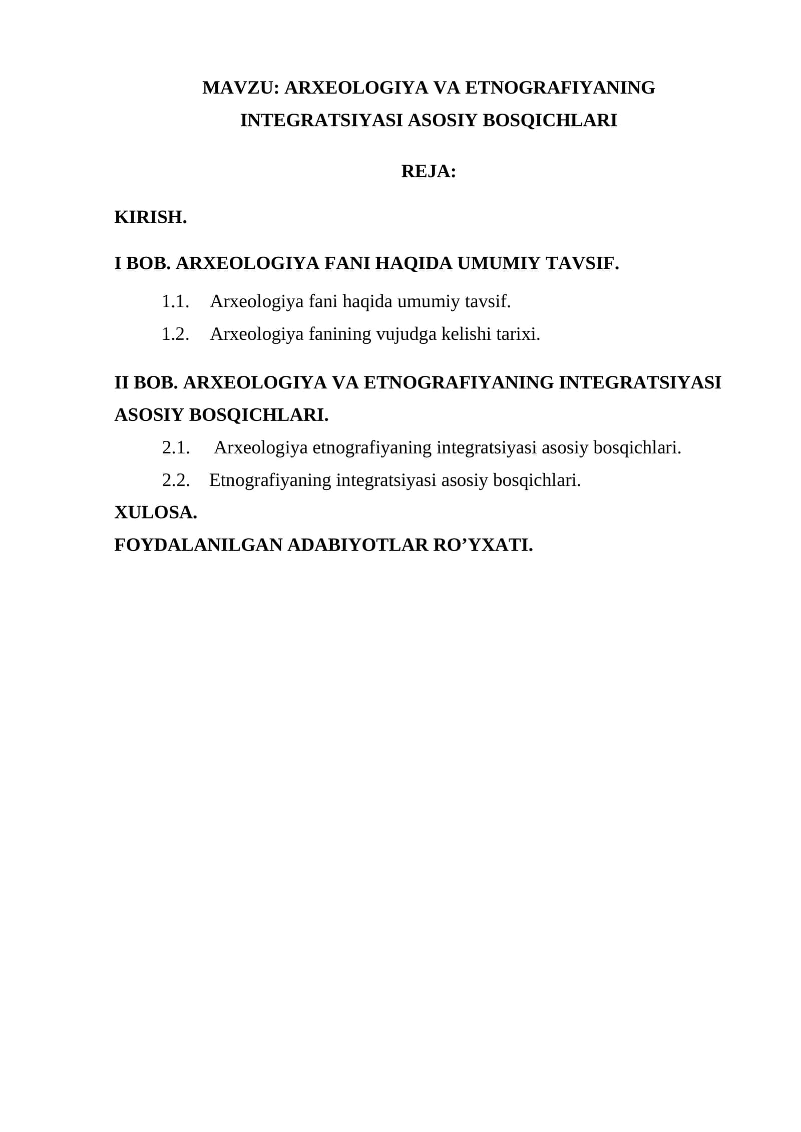 ARXEOLOGIYA VA ETNOGRAFIYANING INTEGRATSIYASI ASOSIY BOSQICHLARI 1