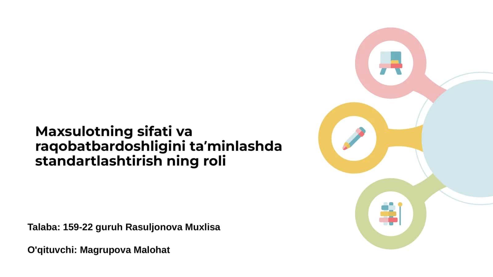 Standartlashtirish ning roli 1
