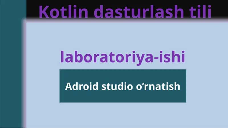 Kotlin dasturlash tili 1