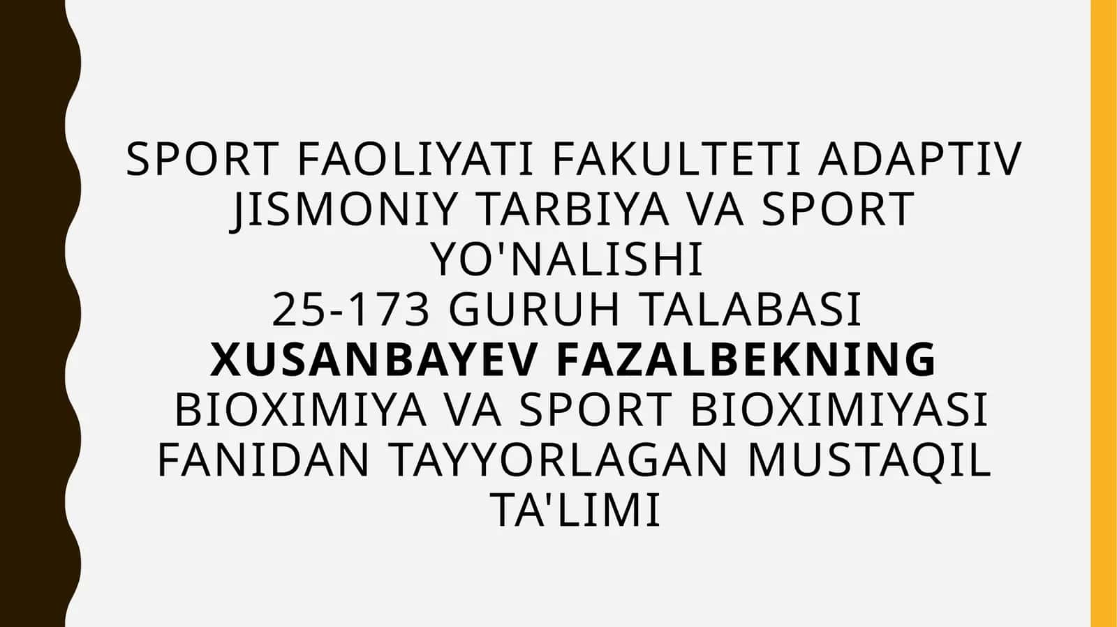Oqsillarning biokimyoviy almashinuvi 1