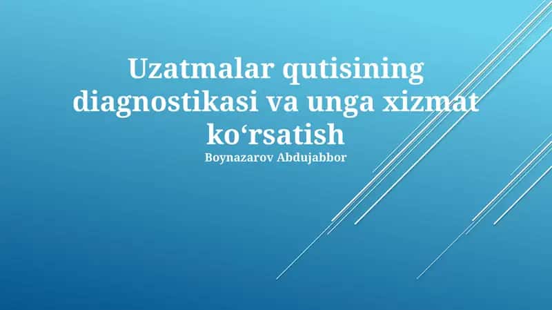 Uzatish kabeli qutisi 1