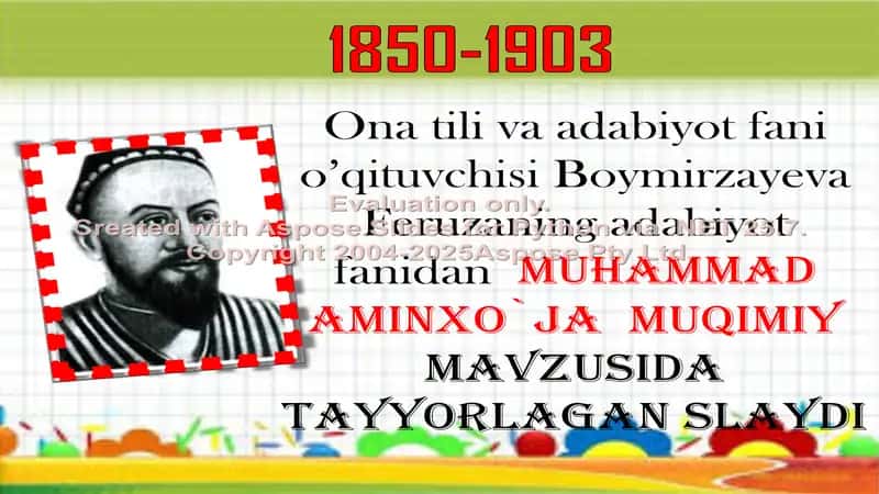 MUHAMMAD AMINXO`JA MUQIMIY 1