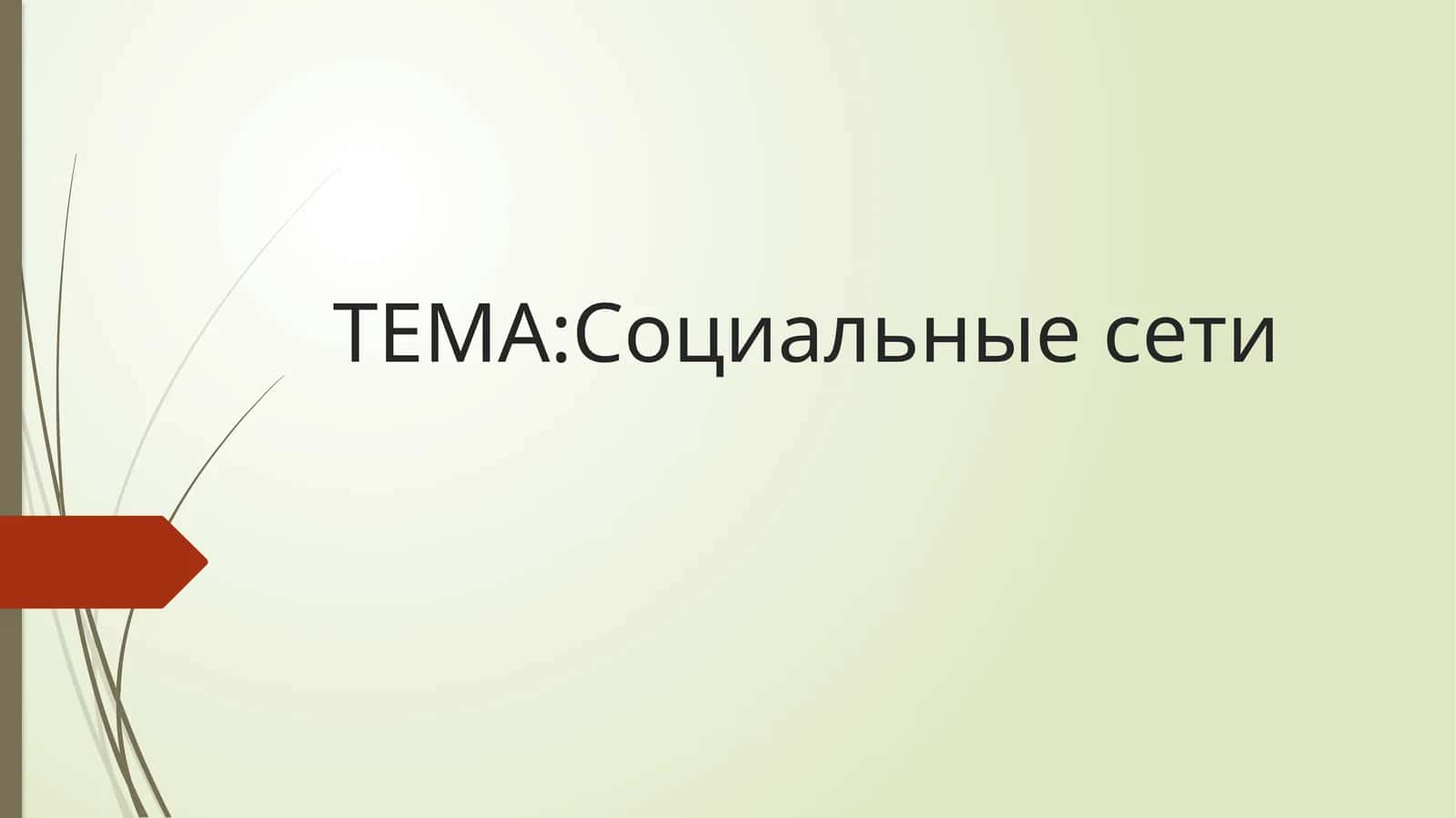 Социальные сети 1
