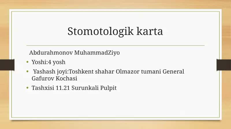 Stomotologikkarta 1