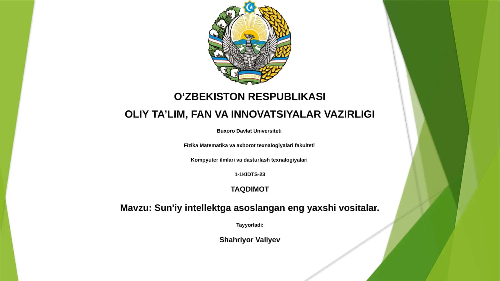 Sun'iy intellektga asoslangan eng yaxshi vositalar 1