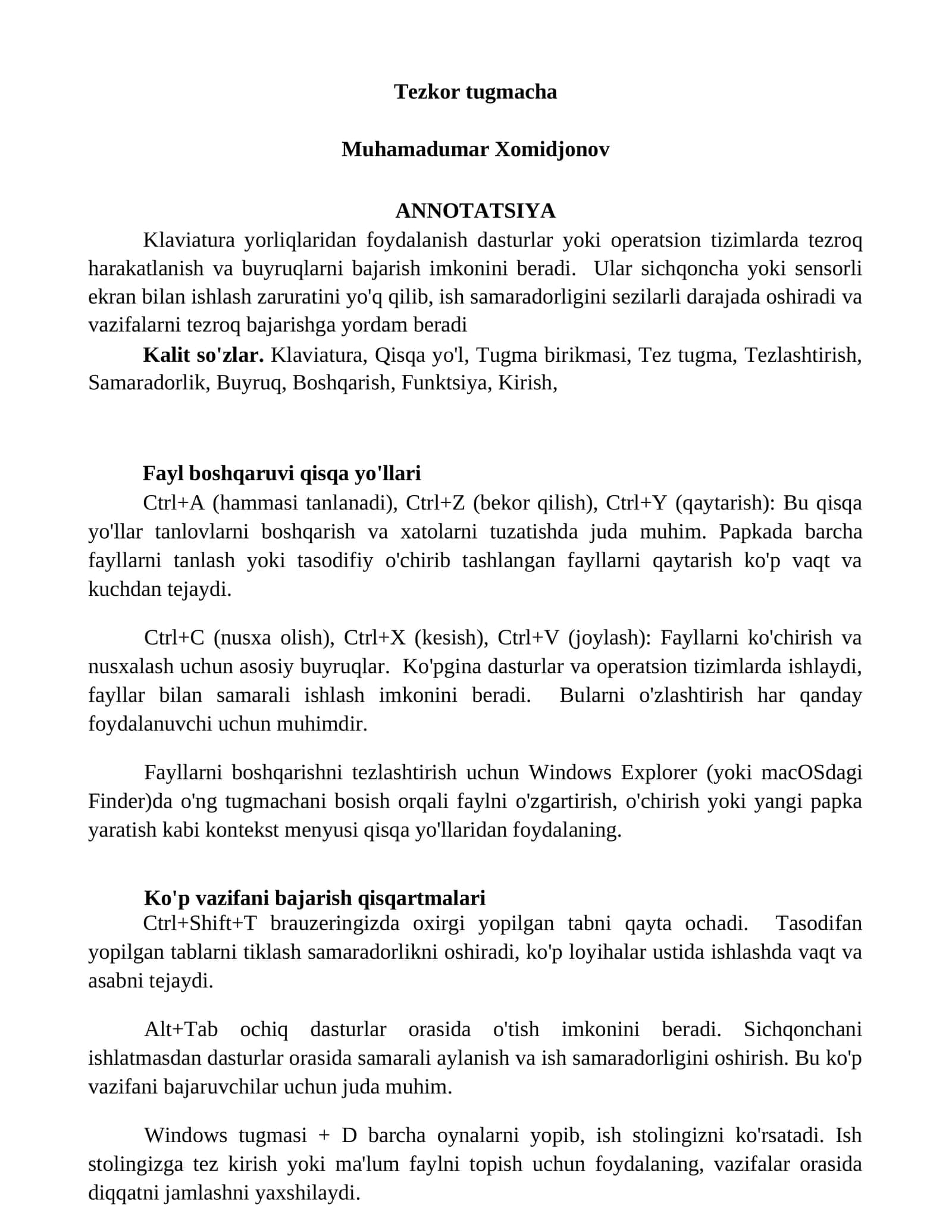Tezkor tugmacha 1