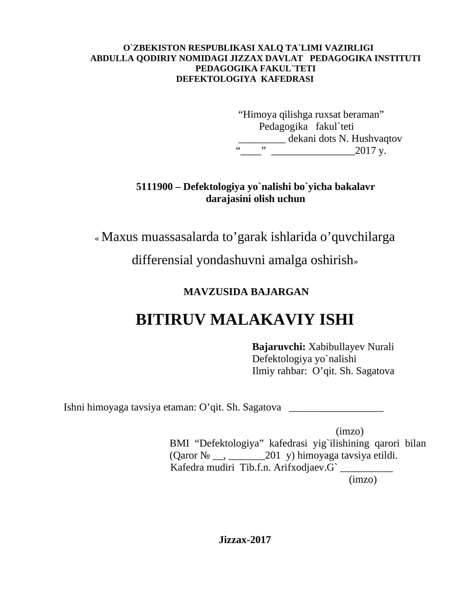 Maxus muassasalarda to’garak ishlarida o’quvchilarga differensial yondashuvni amalga oshirish 1