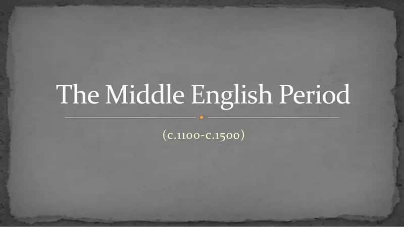 Middle English Period 1