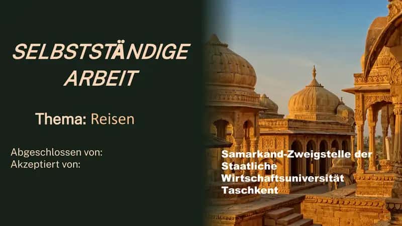 SELBSTSTӒNDIGE ARBEIT 1