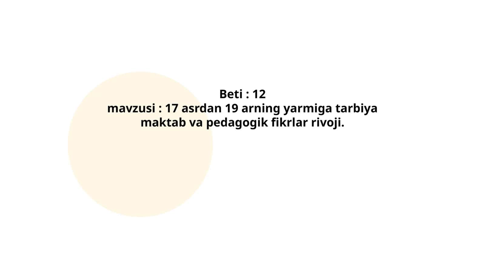 17-asrda tarbiya maktablarining paydo bo‘lishi 1