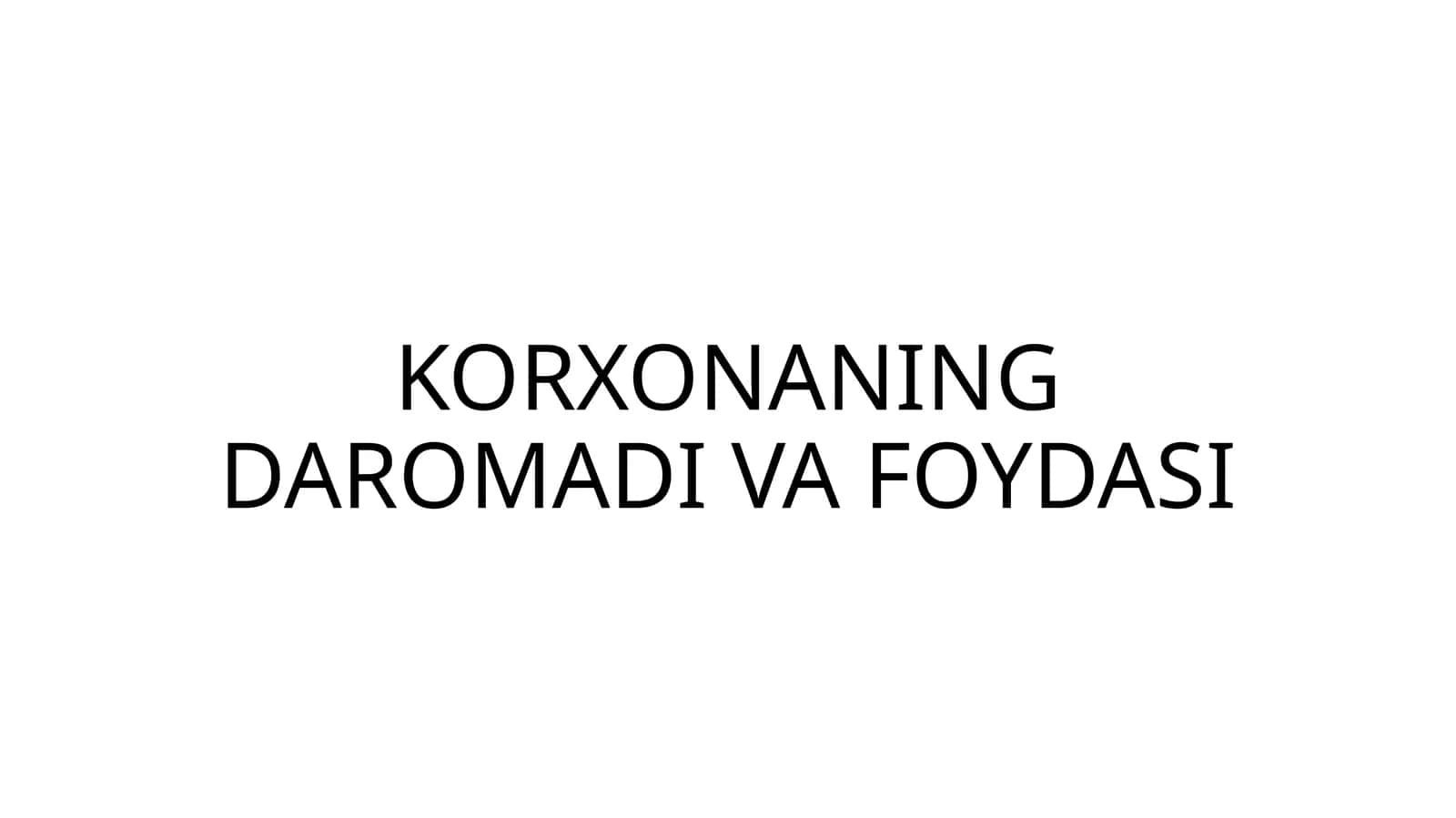 Korxona Nining Daromadi va Foydasi 1
