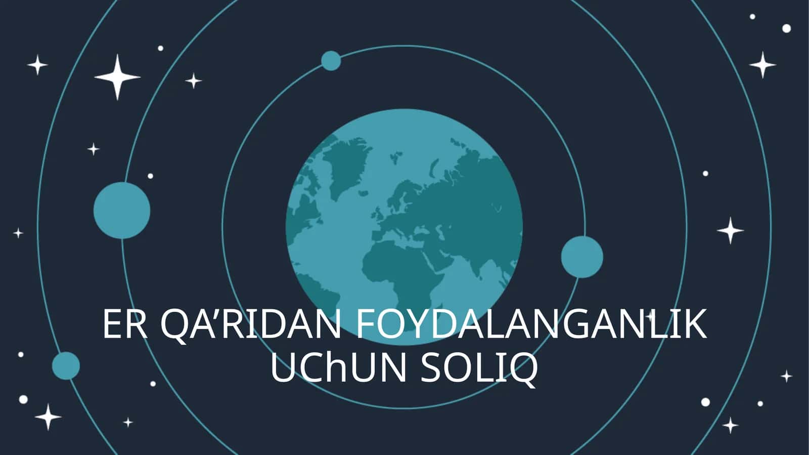 ER QA’RIDAN FOYDALANGANLIK UChUN SOLIQ 1